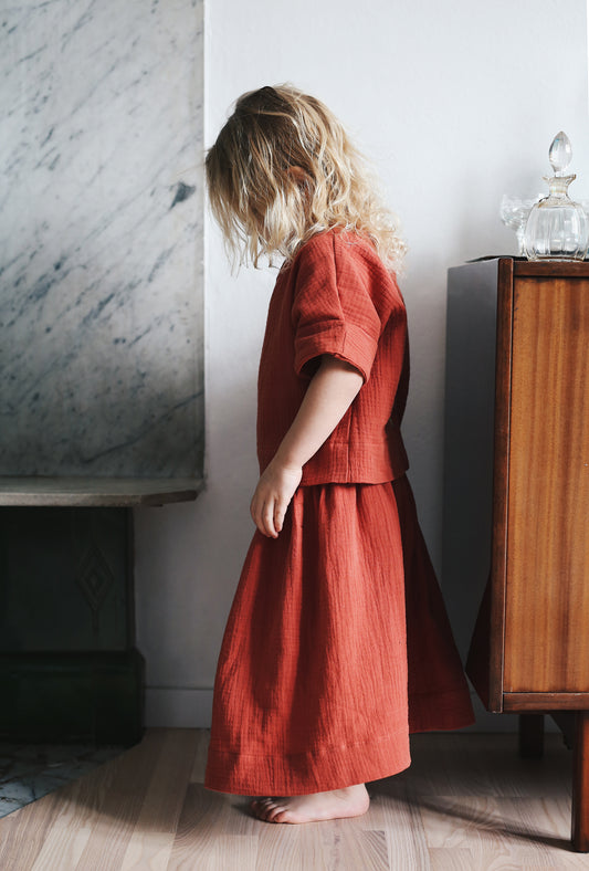 cynamonowa spódniczka