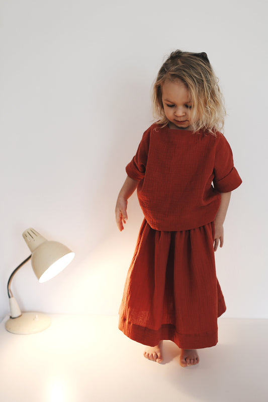 cynamonowa spódniczka