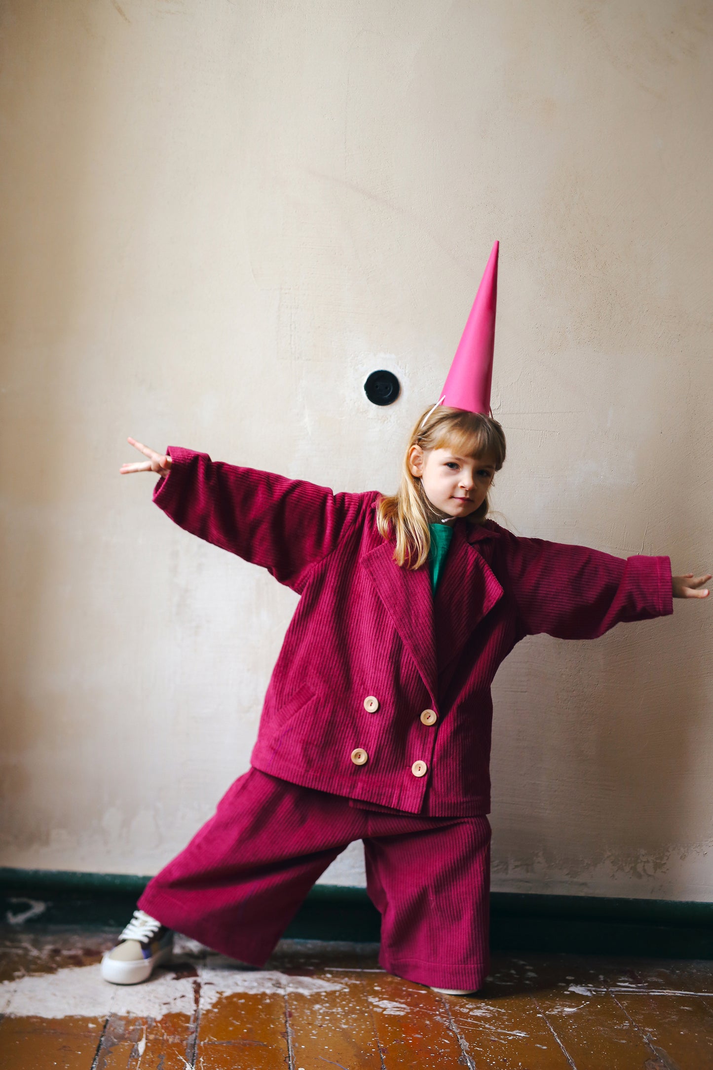 raspberry jacket from corduroy