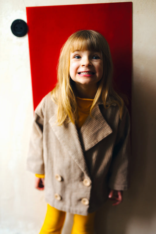 sztruksowa beżowa marynarka