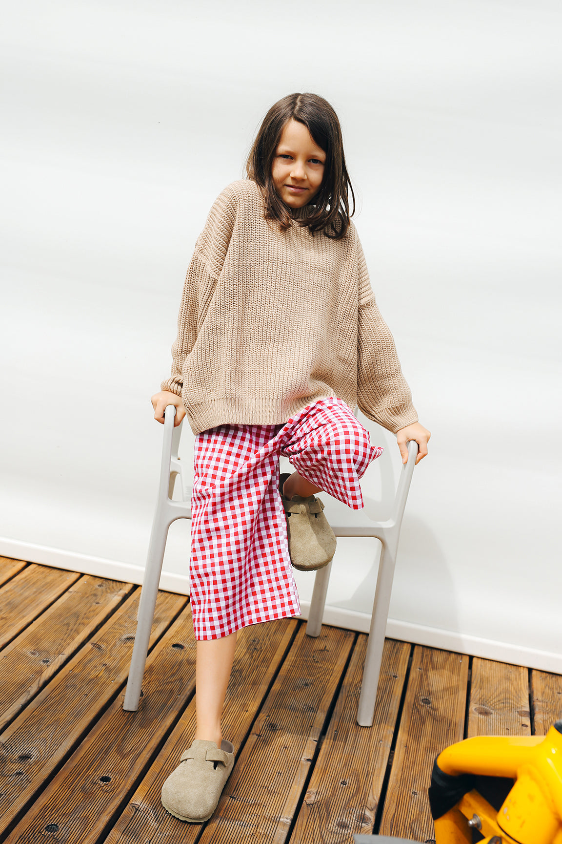 beige chunky sweater