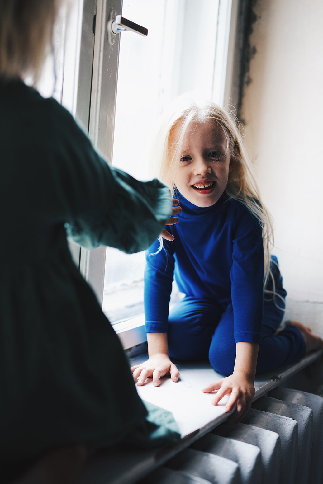 cobalt turtleneck