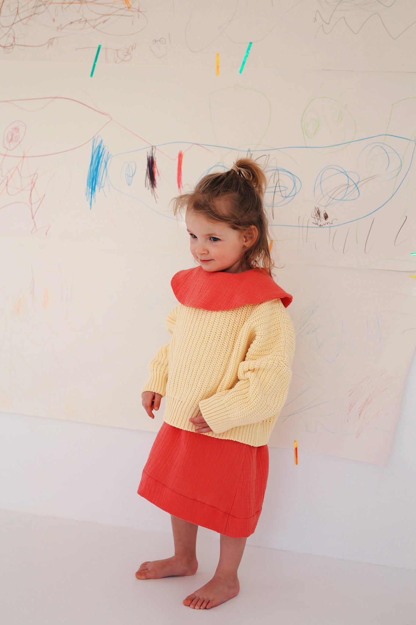 yellow chunky knitted sweater