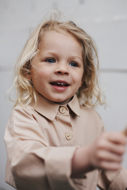 beige dress with collar
