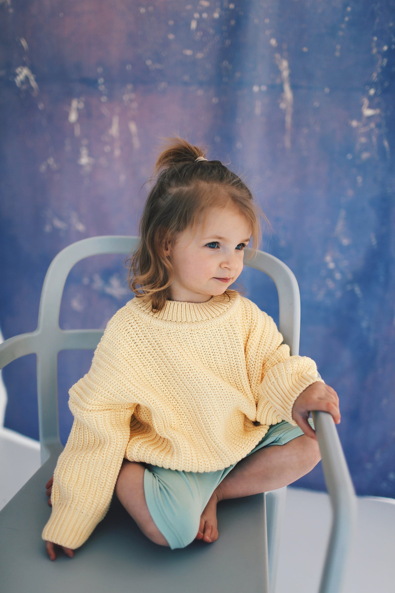 yellow chunky knitted sweater