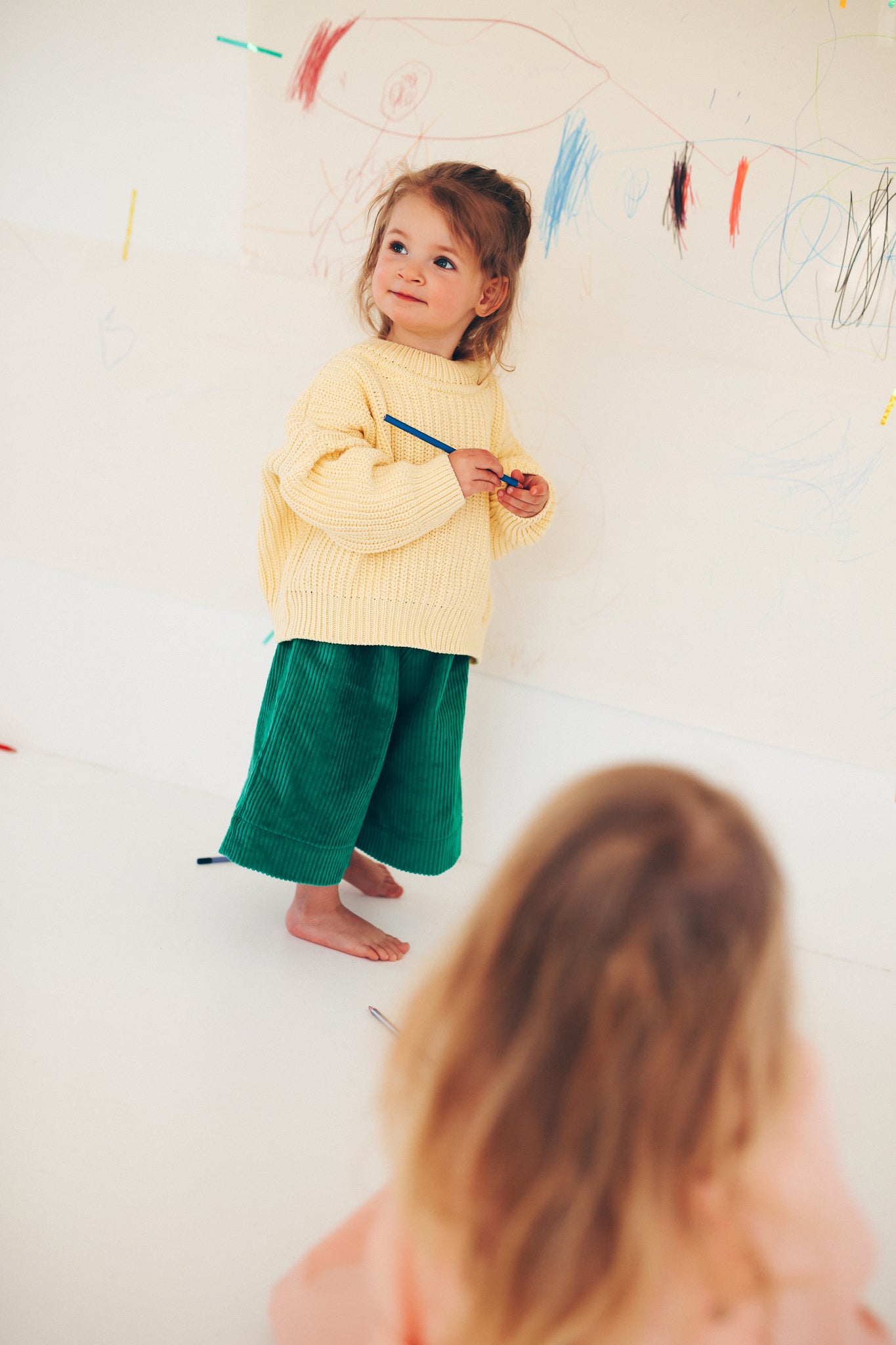 yellow chunky knitted sweater