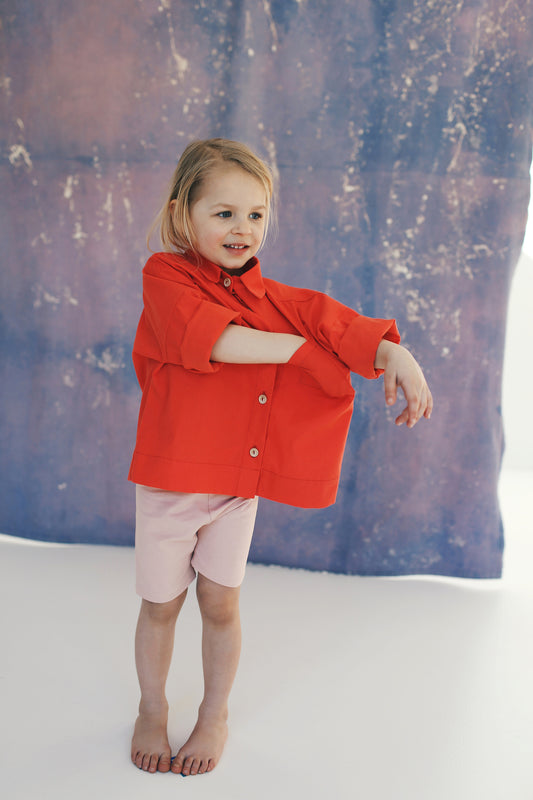 coral shirt with collar