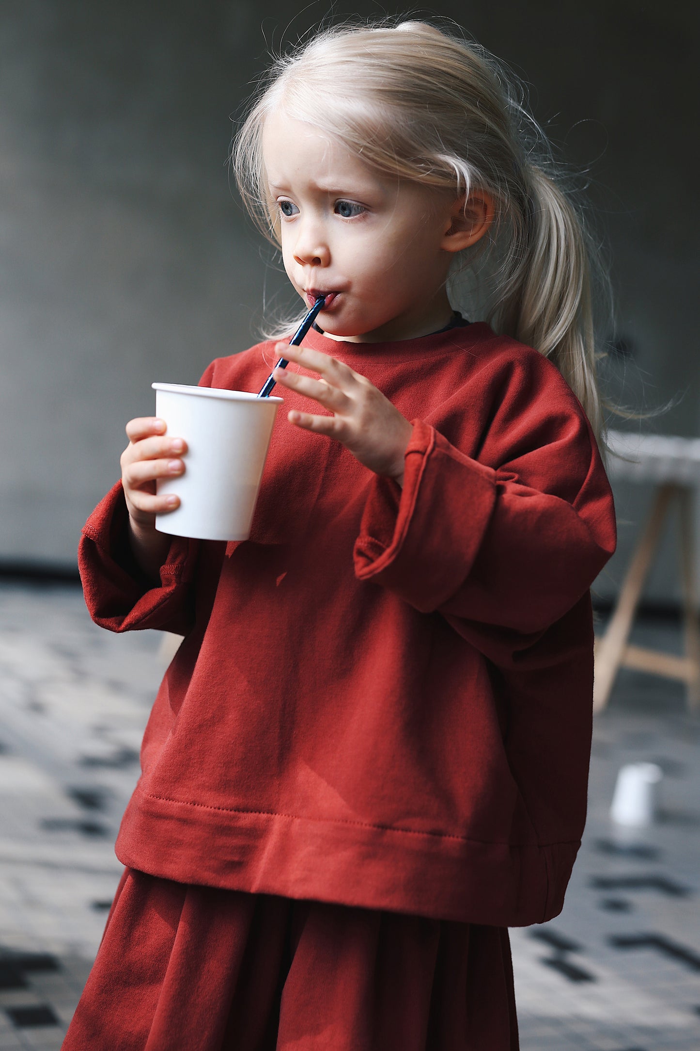 sweatshirt in rust colour