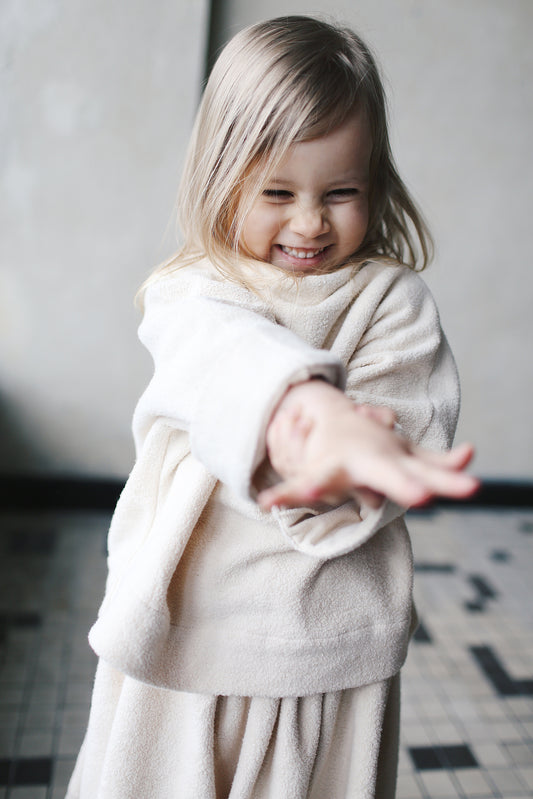 cream sweater with turtleneck