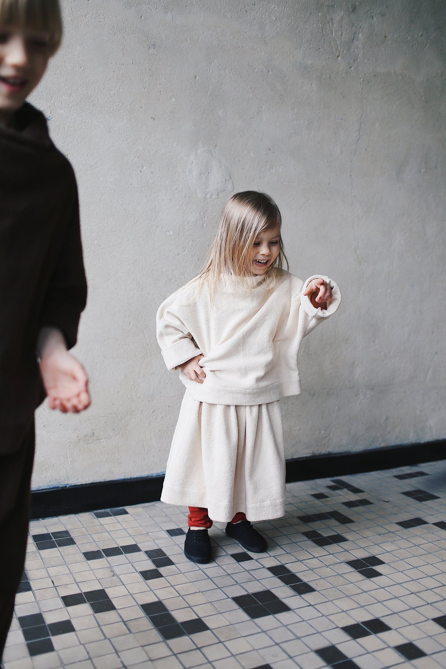 cream teddy skirt