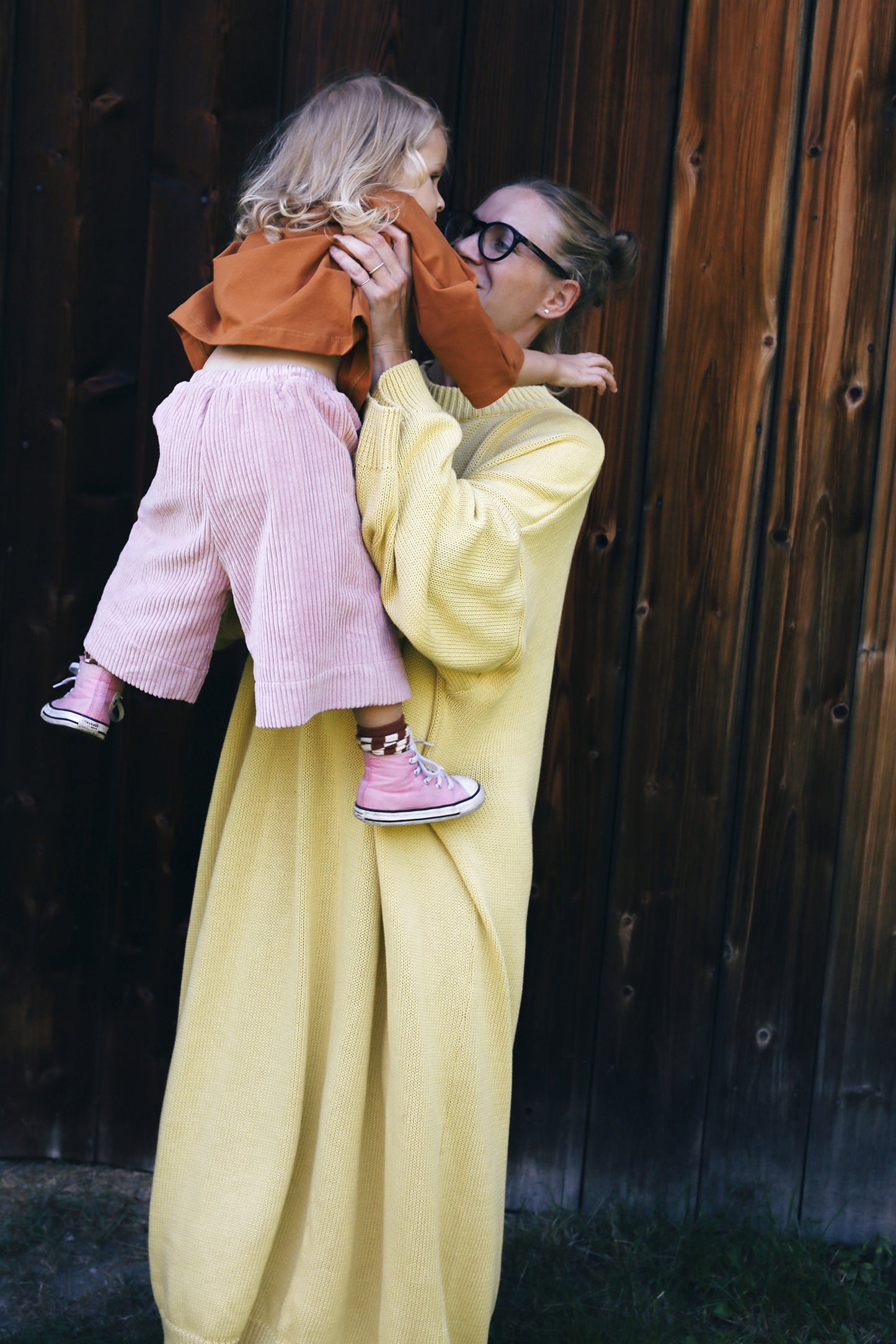 yellow chunky dress for women