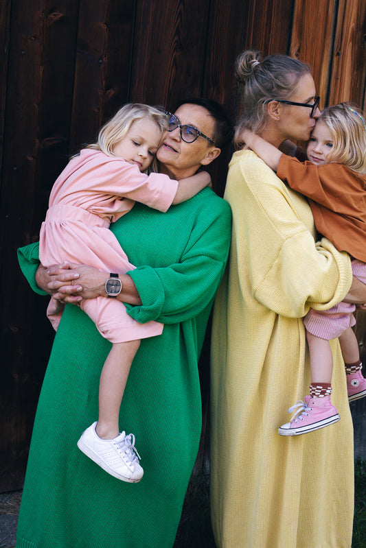 yellow chunky dress for women