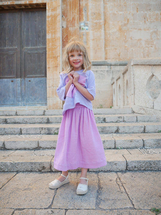 midi skirt from poplin