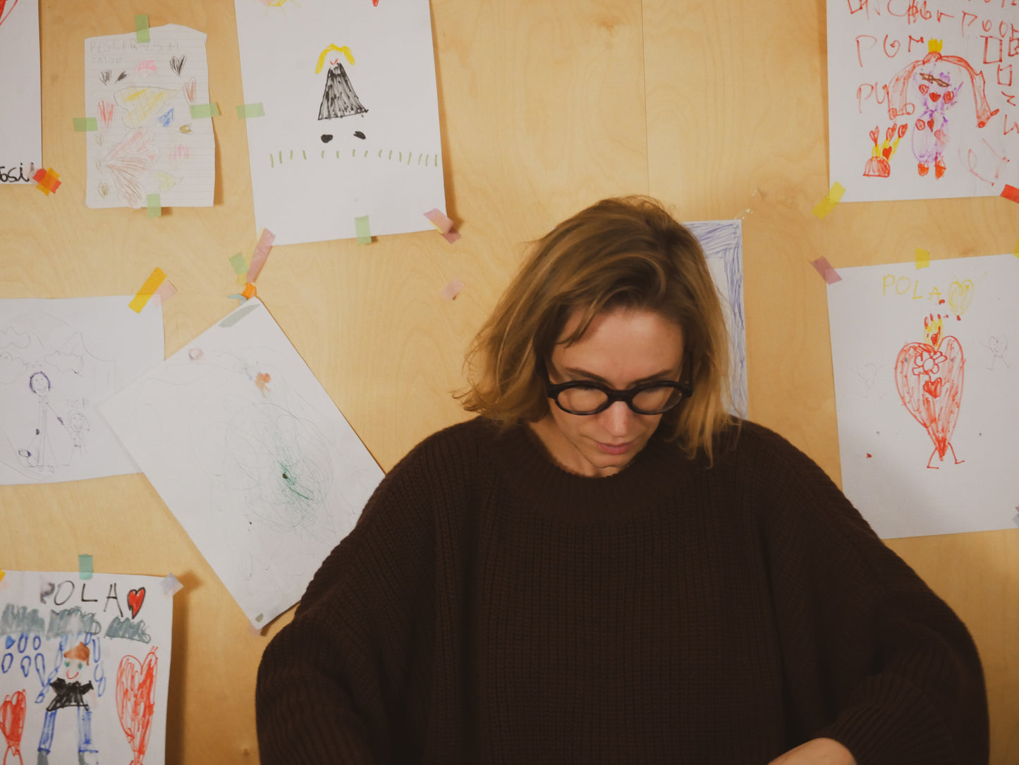 green chunky sweater for women