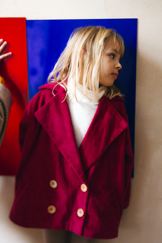 raspberry jacket from corduroy