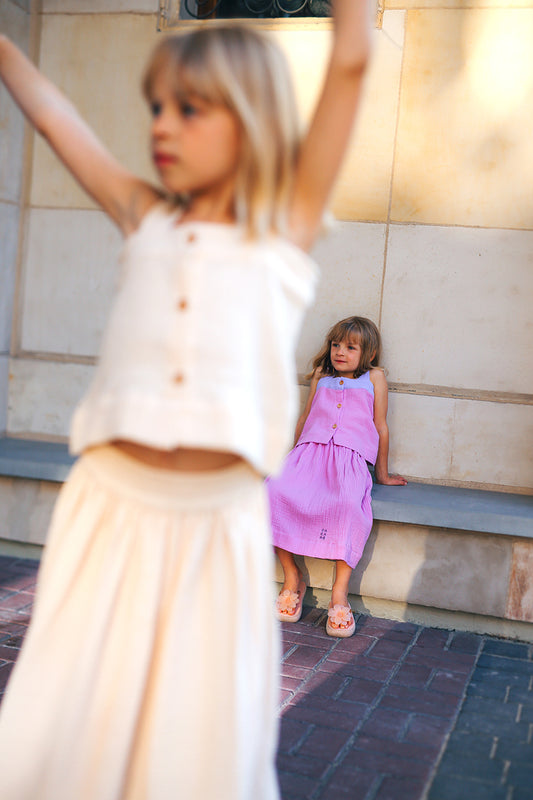 midi skirt from poplin