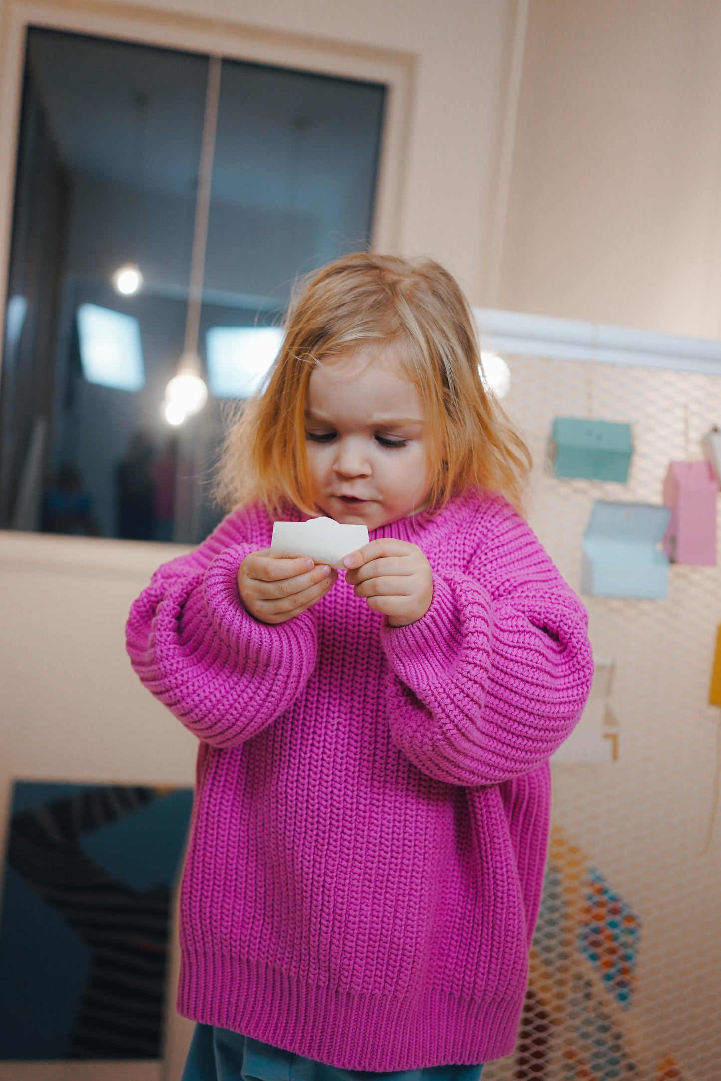 beige chunky sweater