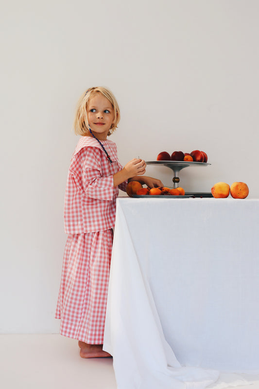 midi skirt from poplin