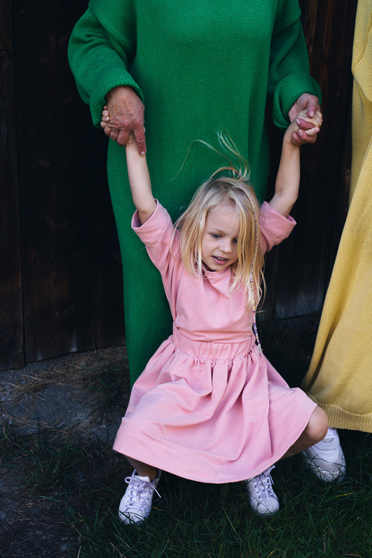 soft sweat, pink skirt